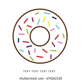Vector Donut Dessert Icon.
