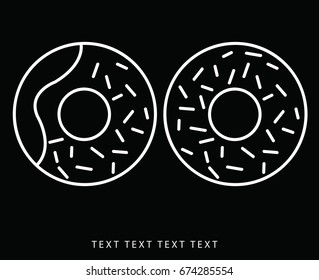 Vector Donut Dessert Icon.