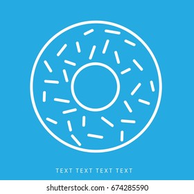 Vector Donut Dessert Icon.