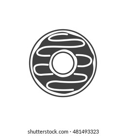 Vector donut icon isolated on white background