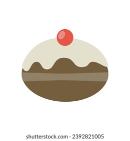 Vector donut isolated on white background