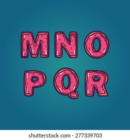 Vector Donut Letters Set 3 of 4