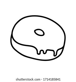 vector donut on a white background. donut icon, illustration, logo design