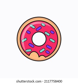 vector donut, suitable for bakery, icon, logo design, t-shirt design, etc