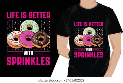 Vector donut T-shirt design, Vector donut T-shirt design,