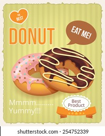 Vector donuts banner illustration