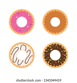 Vector donuts dougnut sweet set