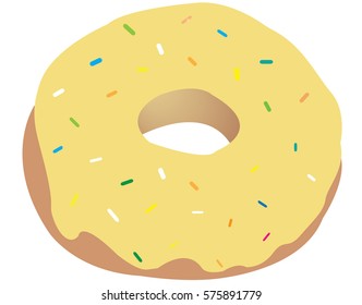 Vector donuts icon. Sugar donuts illustration. Donuts with icing.Doughnut white backgrounds. Donuts icon 