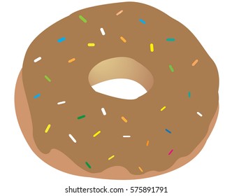 Vector donuts icon. Sugar donuts illustration. Donuts with icing.Doughnut white backgrounds. Donuts icon 