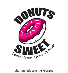 vector donuts sweet logo template