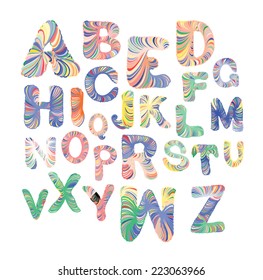 Vector doodle alphabet