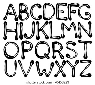 Vector doodle alphabet