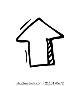 Vector doodle arrow hand-drawn elements for presentation. Vector illustrtaion