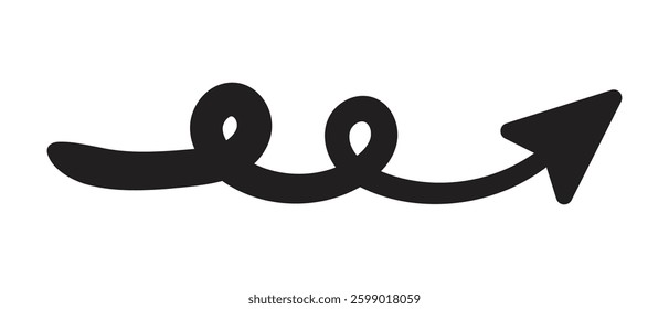 Vector Doodle Arrow Icon. Doodle Symbol