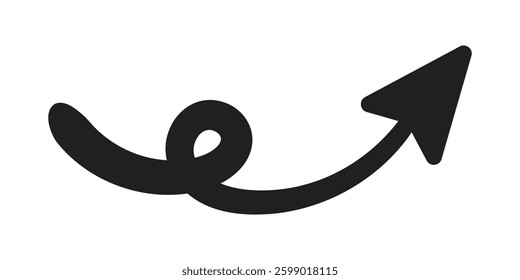 Vector Doodle Arrow Icon. Doodle Symbol