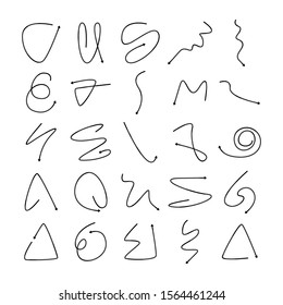 vector doodle arrows icons set