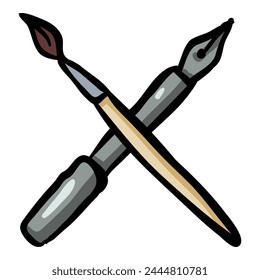 Vector Doodle Art Icon on White Background
