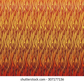 Vector doodle background with flames for your creativity