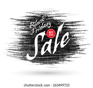 Vector doodle Black Friday discounts and sales banner. Vector illustration. For promotion.