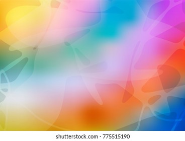 Vector doodle blurred template. Colorful abstract illustration with lines drawn by child in Asian style. Hand painted design for web, wrapping, wallpaper.
