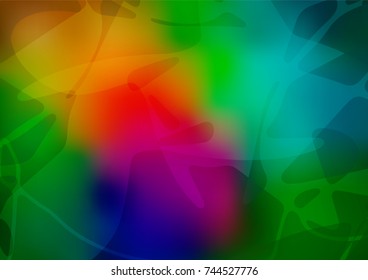 Vector doodle blurred template. Blurred decorative design in Indian style with lines drown by child. The completely new template can be used for your brand book.