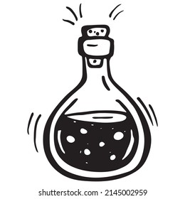 Vector Doodle Bottle Magic Potion Drawn Stock Vector (Royalty Free ...