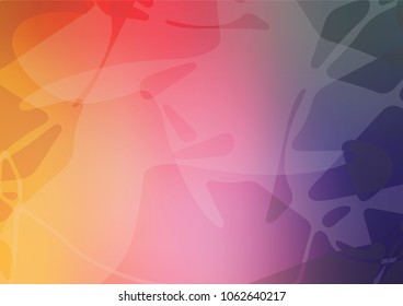 Vector doodle bright layout. Childish elegant natural pattern with gradient. A completely new design for your business.