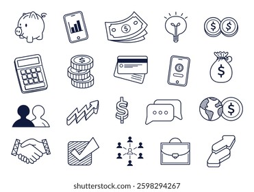 Vector Doodle of Business Plan Element