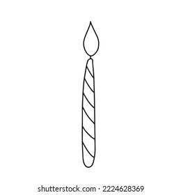 Vector doodle candle illustration sketch