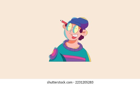 Vector Doodle Cartoon Illustration NFT 