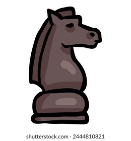 Vector Doodle icono de ajedrez sobre fondo blanco