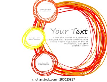 Vector : Doodle circle and space for text