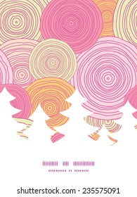 Vector doodle circle texture Christmas tree silhouette pattern frame card template