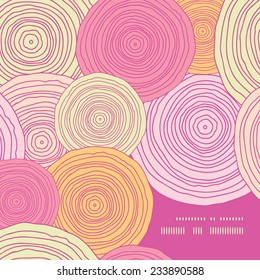 Vector doodle circle texture frame corner pattern background