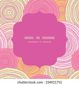 Vector doodle circle texture circle frame seamless pattern background