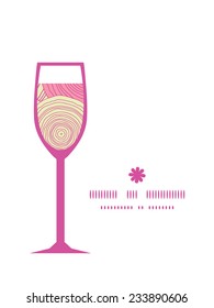 Vector doodle circle texture wine glass silhouette pattern frame