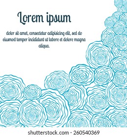 Vector doodle circle wood texture vertical frame seamless pattern background