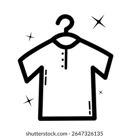  Vector doodle clothes icon hand drawn set.