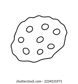 Ilustración del dibujo de la cookie del doodle vector
