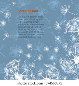 vector doodle dandelion Vintage sketch. Eps-8