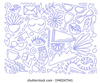 Dibujo del doodle vectorial dibujado a mano.