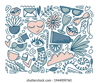 Vector doodle drawing drawn by hand.