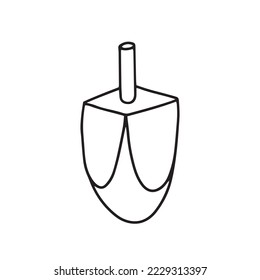 Vector doodle dreidel or draydl Hanukkah symbol illustration