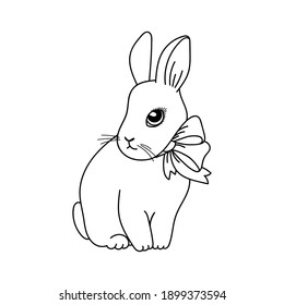 Rabbit Line Drawing Images, Stock Photos & Vectors | Shutterstock