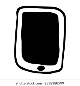 Vector doodle element electronic tablet on white background. hand drawn. Sticker, sticker, symbol, icon for design.
