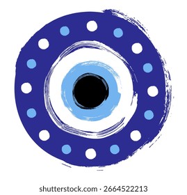 Vektor Doodle böse Auge Symbol, Griechischer Talisman Charme handgezeichnete Illustration
