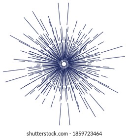 vector doodle fireworks collection isolated on white background