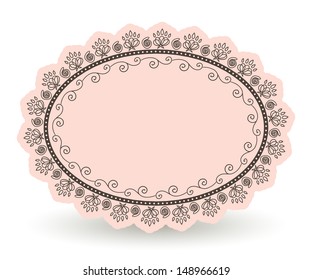 Vector doodle floral decorative frame