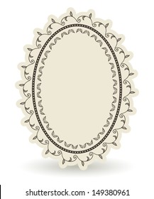 Vector doodle floral decorative frame