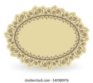Vector doodle floral decorative frame